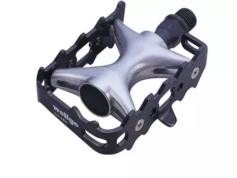 Педали WELLGO LU-964, MTB, алюминий, подходят под туклипсы, 9/16", 348г, 6-190964