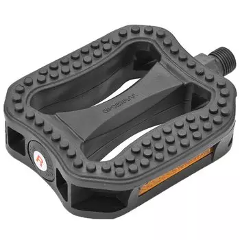 Педали Wellgo LU-P6, ось 9/16", со светоотражателями, пластиковые, чёрные, ST (360098)