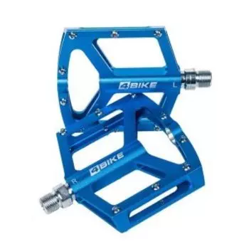Педали велосипедные 4BIKE K302BLU, 120х98х18 мм, Cr-Mo ось, синие, ARV-K302BLU