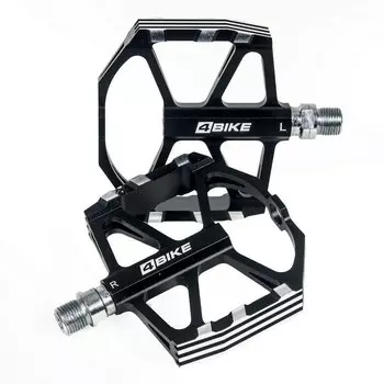 Педали велосипедные 4BIKE K309, материал CNC алюминий, размер платформы 118х98х21 мм, черный, ARV-K309BLK