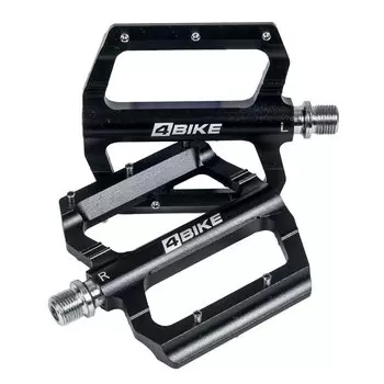 Педали велосипедные 4BIKE K315, материал CNC алюминий, размер платформы 116х98х16 мм, черный, ARV-K315BLK