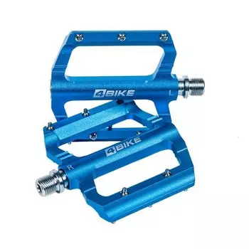 Педали велосипедные 4BIKE K315SBLUE, 116х98х16 мм, алюминий, 3 промподшипника, Cr-Mo ось, синий, ARV-K315SBLU