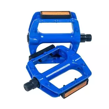 Педали велосипедные 4BIKE M503BLU, 118х112х25 мм, насыпные подшипники, алюминий, стальная ось, синий, ARV-M503BLU