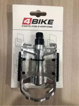 Педали велосипедные 4BIKE M512, полипропилен+алюминий, 118х81х24 мм, насыпные подшипники, ось сталь, ARV-M512