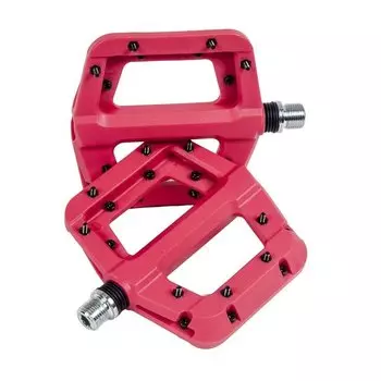 Педали велосипедные 4BIKE M991, материал полипропилен, размер платформы 112х98х20 мм, красный, ARV-M991RED