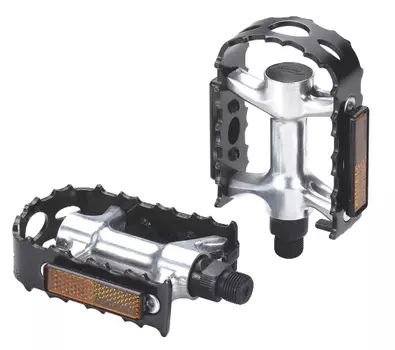 Педали велосипедные BBB mtb regular BigFeet, черный/серебро, алюминий, BPD-16
