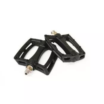 Педали велосипедные COLONY Fantastic Plastic Pedals 9/16" - Nylon/Fibre Mix, чёрно-серебристый, 03-002194