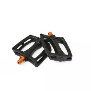 Педали велосипедные COLONY Fantastic Plastic Pedals 9/16" - Nylon/Fibre Mix, цвет чёрно-медный, 03-002190