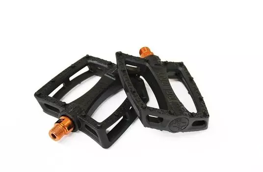 Педали велосипедные COLONY Fantastic Plastic Pedals 9/16" - Nylon/Fibre Mix, цвет чёрно-медный, 03-002190