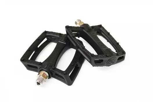 Педали велосипедные COLONY Fantastic Plastic Pedals 9/16" - Nylon/Fibre Mix, чёрно-серебристый, 03-002194