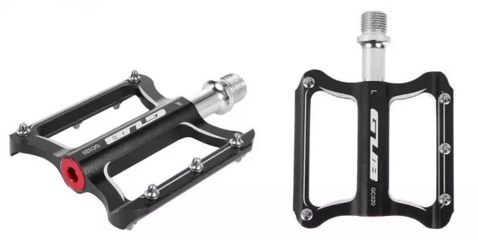 Педали велосипедные GUB GC-020, 9/16", 82x98x20 мм, ось CR-MO, алюминий, 3 промподшипника, черный, RPEGUBGC020