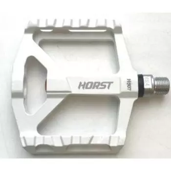 Педали велосипедные HORS H507, алюминий, широкие, ось Cr-Mo, 97*107*16мм, белые, 00-170871