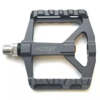 Педали велосипедные HORS H507 алюминий, широкие, ось Cr-Mo, 97*107*16мм, темно-серые, 00-170870