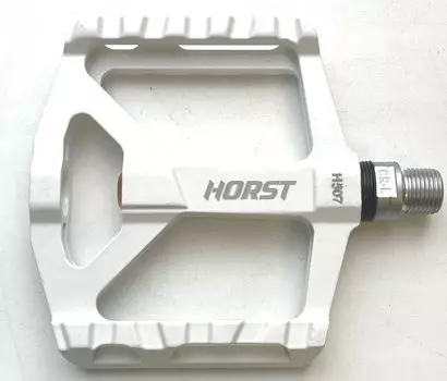 Педали велосипедные HORS H507, алюминий, широкие, ось Cr-Mo, 97*107*16мм, белые, 00-170871