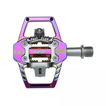 Педали велосипедные HT T1 Oil Slick, серебристый, T1XXXX0012G1X1
