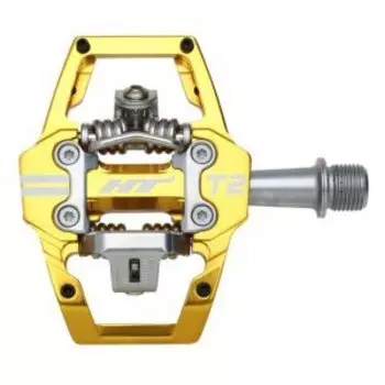 Педали велосипедные HT T2, 68x84x17 мм, Gold, T2XXXX2Y52G1X1