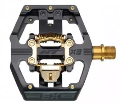 Педали велосипедные HT X3T Stealth, черно-золотой, X3TXXX1J01B1X2