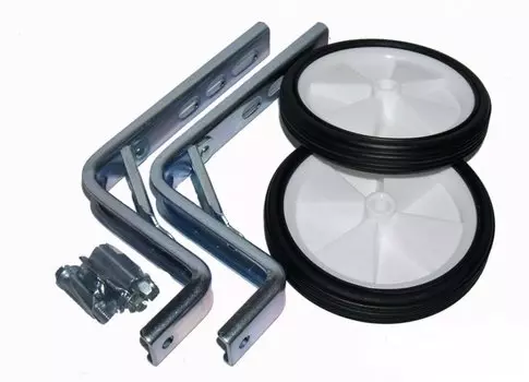 Приставные колеса, 12"-18", 120 мм, черный/белый, NN001421