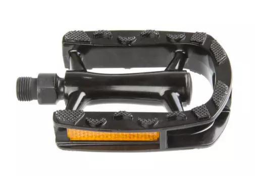 Педали велосипедные M-Wave, алюминий, c отражателями, черный, 311106