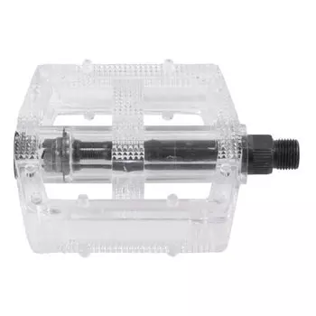 Педали велосипедные M-WAVE BMX, пластикоевые, широкие, ось Cr-Mo, полупрозрачные, 5-311382