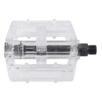 Педали велосипедные M-WAVE BMX, пластикоевые, широкие, ось Cr-Mo, полупрозрачные, 5-311382