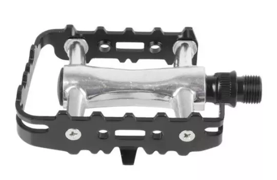 Педали велосипедные M-Wave, MTB, алюминий, ось CrMo, серебристый/черный, 311095