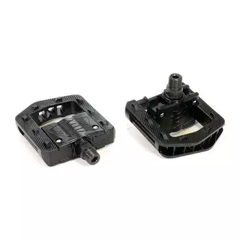 Педали велосипедные M-Wave резьба 9/16" складные 103*86мм, алюм./пластик, черные, 00-170940