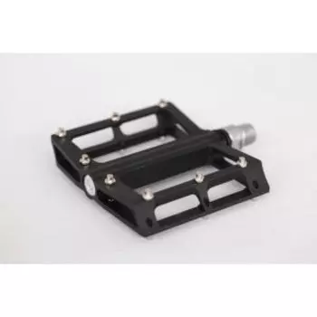 Педали велосипедные Neco WP904, алюминий, широкая фрезерованная платформа, промподшипники, черные, WP904