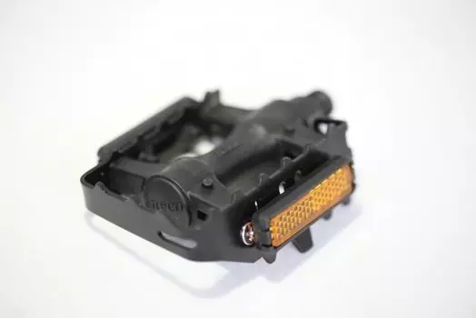 Педали велосипедные NECO WP931A, пластик, металлическая рамка, насыпные подшипники, черные, WP931A