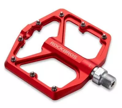 Педали велосипедные Rockbros, пара, алюминий, 8 шипов, красный, K203-RD
