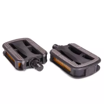 Педали велосипедные TRIX CITY, пластиковые, с эластомерными накладками, 110x73мм, 9/16", серо-черные, PD-TX-P614-9x16-BК