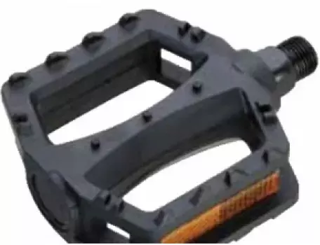 Педали велосипедные Vinca Sport, 115x80 мм, ось 9/16", пластик, черный, VP 143