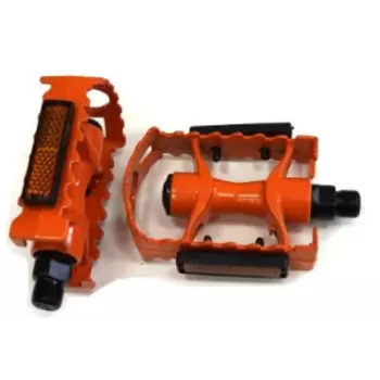 Педали велосипедные Vinca Sport, алюминий, 95*65 мм, ось 9/16'', оранжевые, VP 04A orange