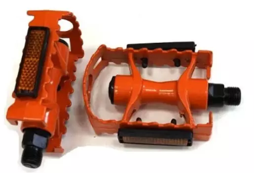 Педали велосипедные Vinca Sport, алюминий, 95*65 мм, ось 9/16'', оранжевые, VP 04A orange