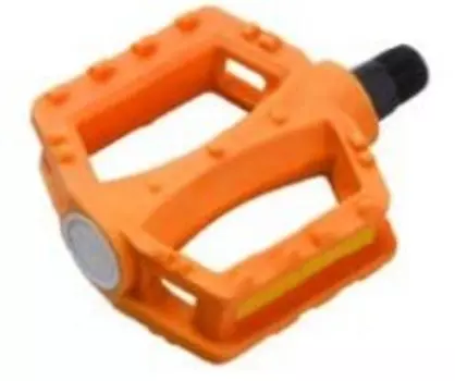 Педали велосипедные Vinca Sport, пластик, детские, 84x78мм, ось 9/16", оранжевые, VP 620 9/16" orange