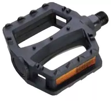 Педали велосипедные Vinca Sport, пластик, детские, 84x78мм, ось 9/16", черные, VP 620 9/16" black