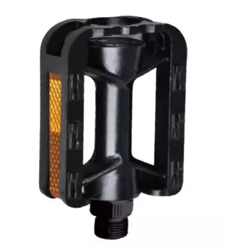 Педали велосипедные Vinca Sport пластиковые, детские, 80x57мм, ось 9/16", черный, VP 616-S 9/16"