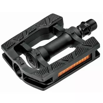 Педали велосипедные VP CITY, пластиковые, 104 x 82мм, резьба 9/16", полимерные подшипники, черные, VPE-891