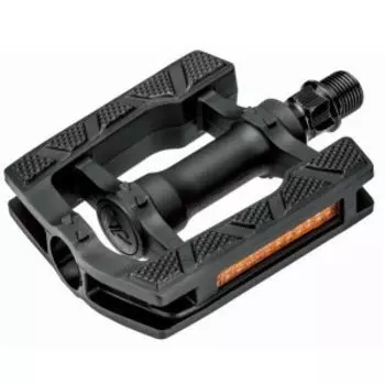 Педали велосипедные VP CITY, пластиковые, 104 x 82мм, резьба 9/16", полимерные подшипники, черные, VPE-891