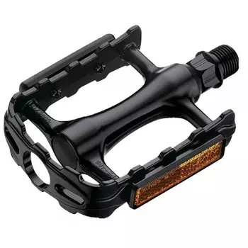 Педали велосипедные VP MTB, алюминиевые, 95 x 66мм, резьба 9/16", подшипники, черные, VPE-465