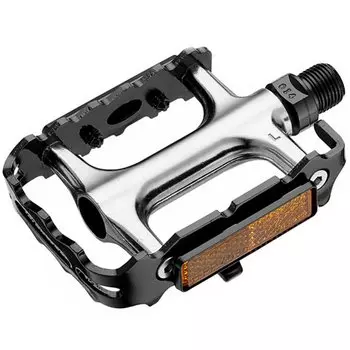 Педали велосипедные VP MTB, алюминиевые, 97 x 63мм, 9/16", серебристо-черные, VP-196