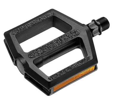 Педали велосипедные VP, пластик, ось 7 мм из бористой стали, 9/16", полимерные подшипники, 97х86 мм, VPE-227P