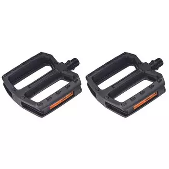 Педали велосипедные VP PLATFORM, пластиковые, 110.5 x 100.5мм, резьба 9/16", полимерные подшипники, черные,VPE-537