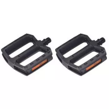 Педали велосипедные VP PLATFORM, пластиковые, 110.5 x 100.5мм, резьба 9/16", полимерные подшипники, черные,VPE-537