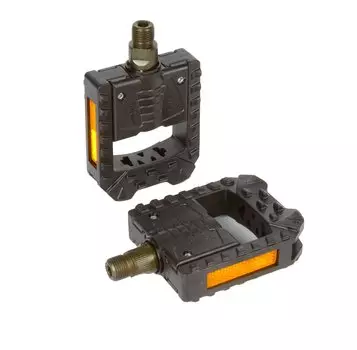 Педали велосипедные WELLGO алюминий/пластик F178 складные двусторонние, ось Cr-Mo 328г 6-14178