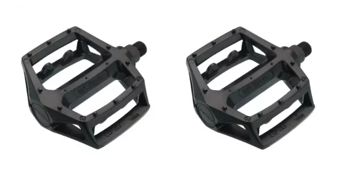 Педали велосипедные Wellgo LU-313, 9/16", 110x105 мм, алюминий, черный, RPELU3130001