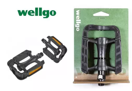 Педали велосипедные Wellgo M-246DU, CITY, 9/16", 106x81x24 мм, пластик, черный, WLGC246DU