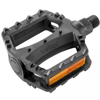 Педали велосипедные Wellgo PLATFORM, пластиковые, 96x82x30мм, 9/16", черные, LU-968