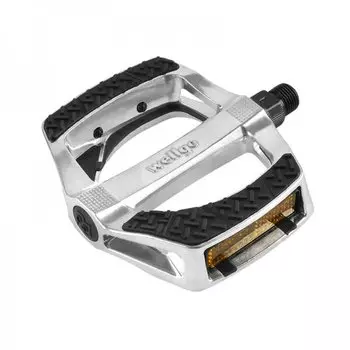 Педали велосипедные WELLGO, широкие, ось Cr-Mo с полимерными подшипниками, 107*110*27, C-330DU, 6-190434