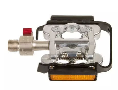 Педали велосипедные Wellgo, универсальные, Half-Clippless, комбинированные, серебристо-черный, 311835